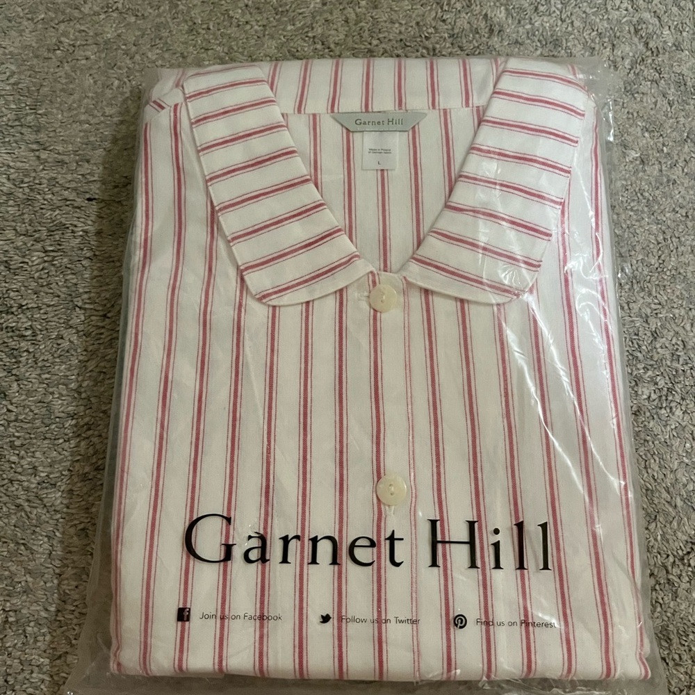 NWT : Garnet Hill : Organic Cotton Flannel Pajamas